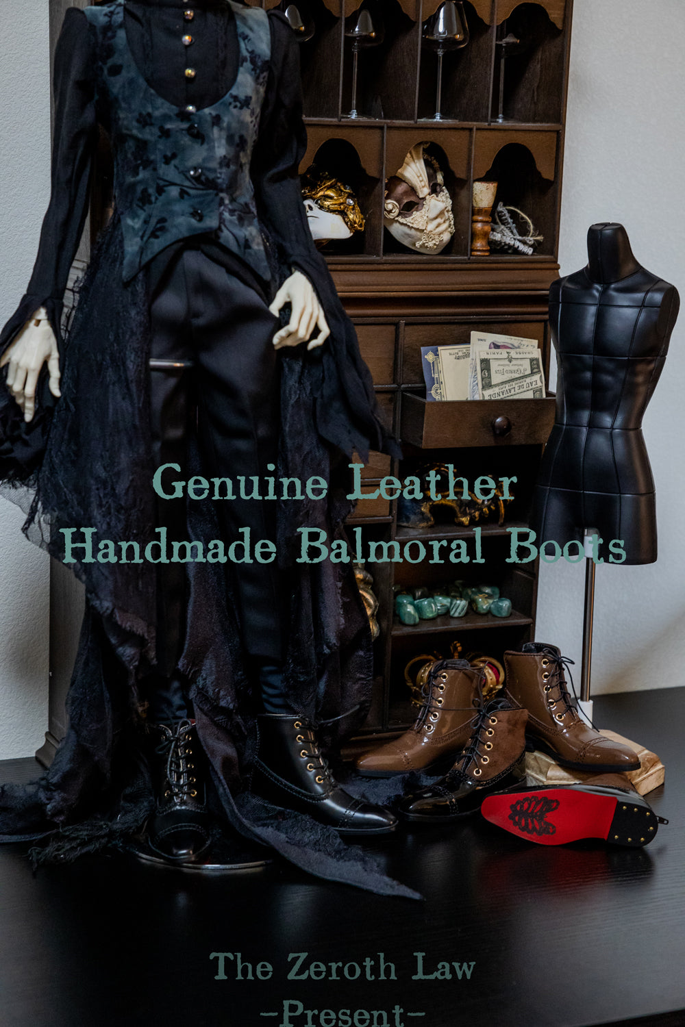 [Free shipping][Pre-ordering]BJD Balmoral Boots-Genuine Leather Handmade for 75doll