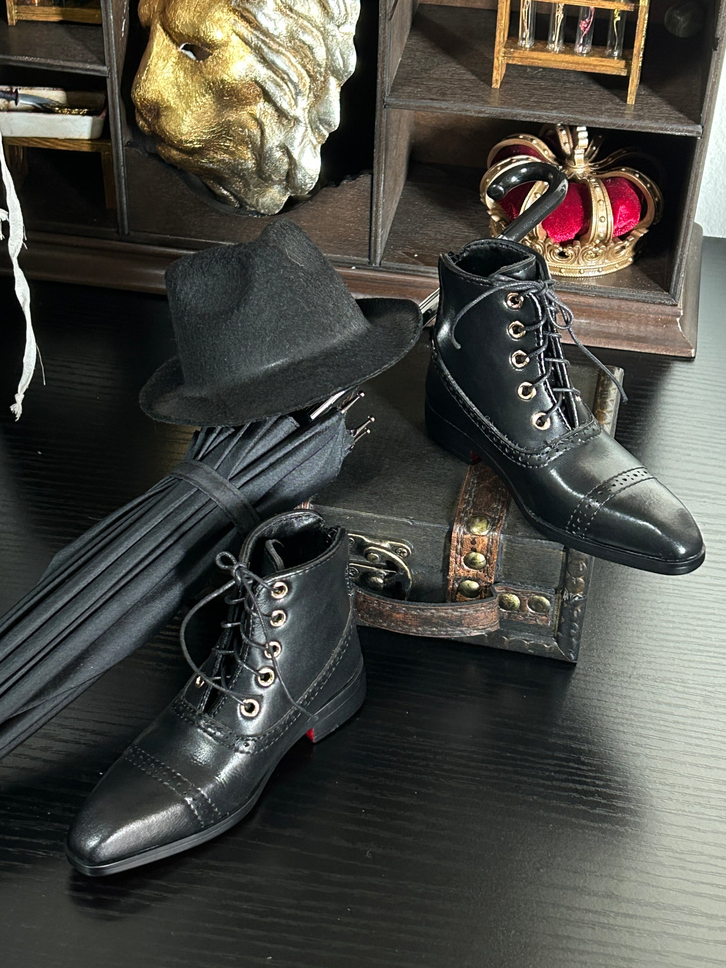 [Free shipping][Pre-ordering]BJD Balmoral Boots-Genuine Leather Handmade for 75doll