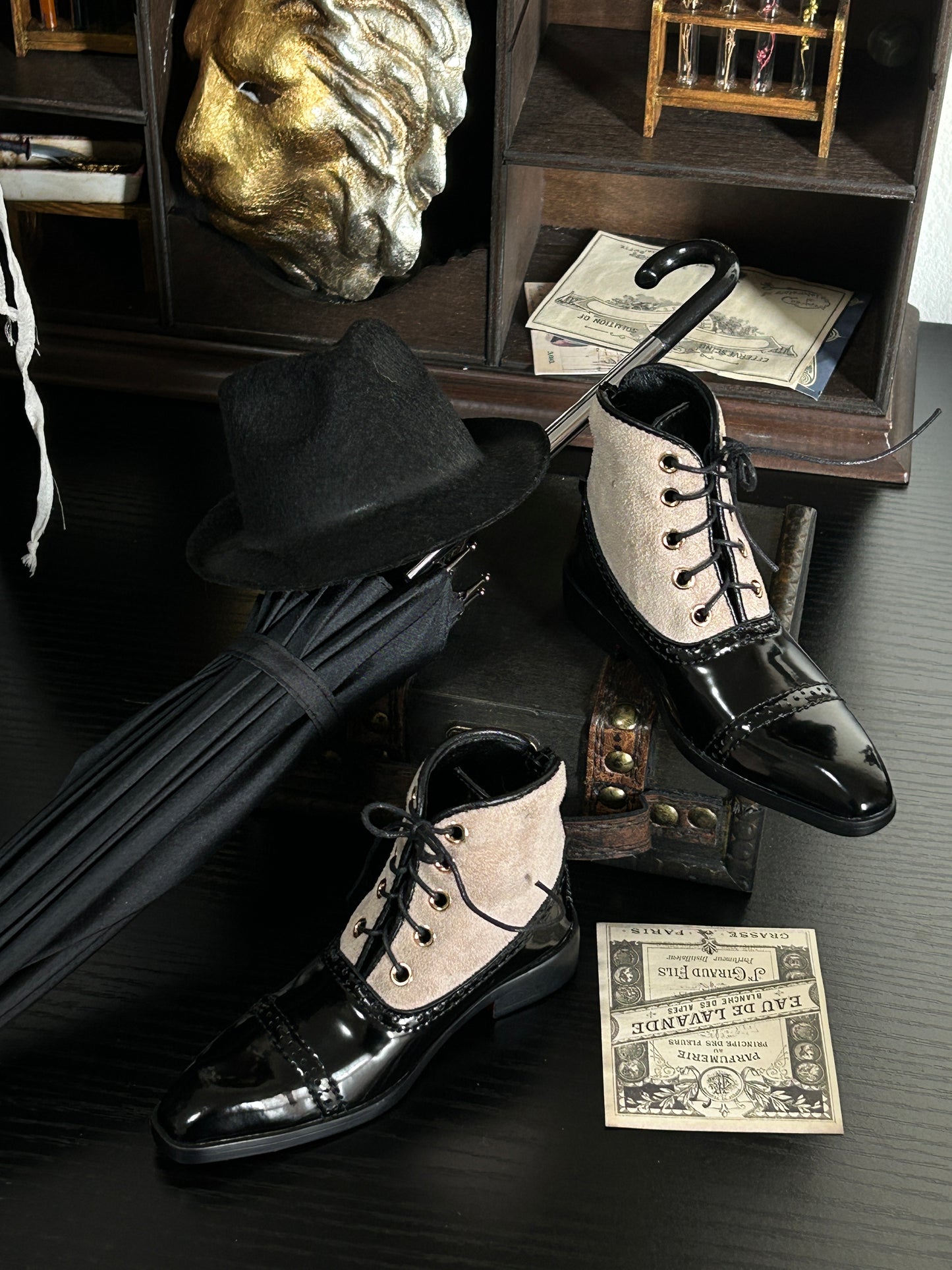 [Free shipping][Pre-ordering]BJD Balmoral Boots-Genuine Leather Handmade for 75doll