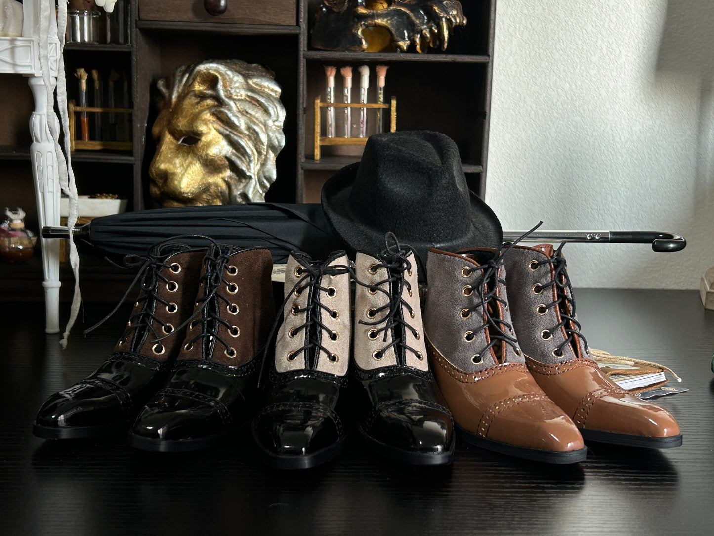 [Free shipping][Pre-ordering]BJD Balmoral Boots-Genuine Leather Handmade for 75doll